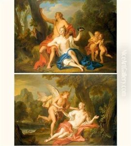 Scenes De L'histoire D'angelique Et Medor (pair) by Noel Nicolas Coypel