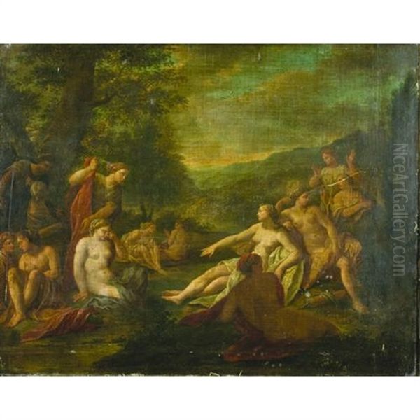 Diana With Attendant Figures At Her Bath - view 1