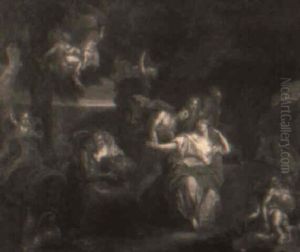 Bacchus And Ariadne On The Isle Of Naxos by Noel Nicolas Coypel