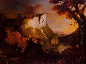 High Tor, Matlock Derbyshire by Alexander Cozens