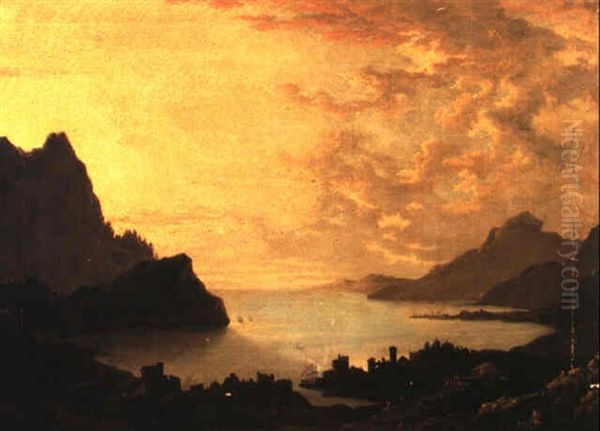 Coastal Landscape With Shipping At A Port - view 1