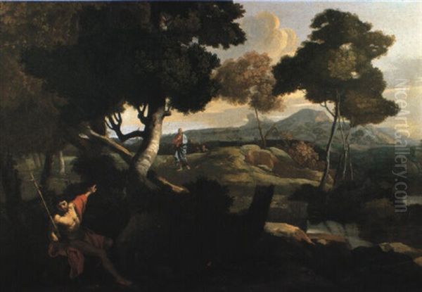 Wooded River Landscape With St. John The Baptist Pointing Out Christ - view 1