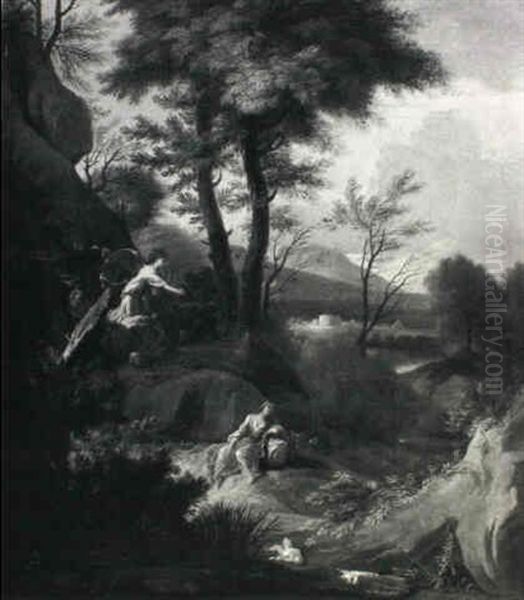 Hagar And Ishmael In The Desert - view 1
