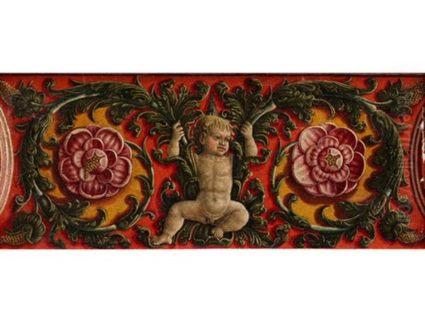 Putto Zwischen Traubenranken Und Rosenbluten - view 1