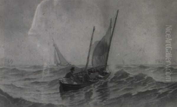 Fishermen In A Sailing Dory - view 1