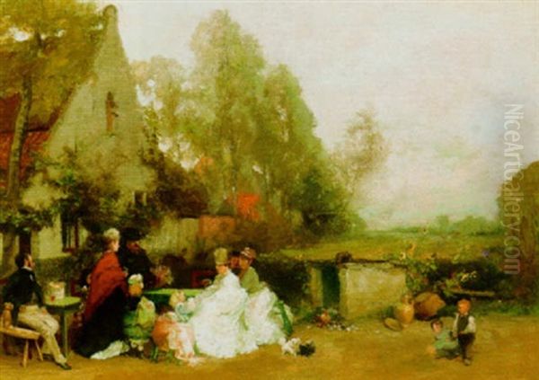A Family In The Garden - view 1