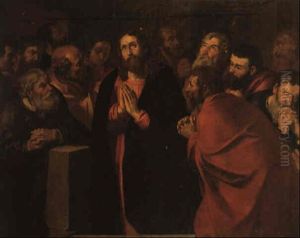 Christ And His Apostles In Prayer by Wouter-Pietersz Crabeth the Younger