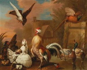 A Hawk Attacking Chickens