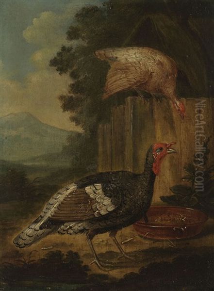Pendants: Huhnerhof Und Truthahne (2 Works) - view 1