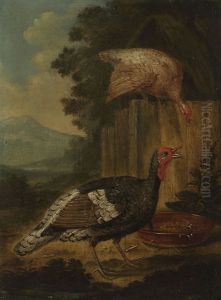 Pendants: Huhnerhof Und Truthahne (2 Works)