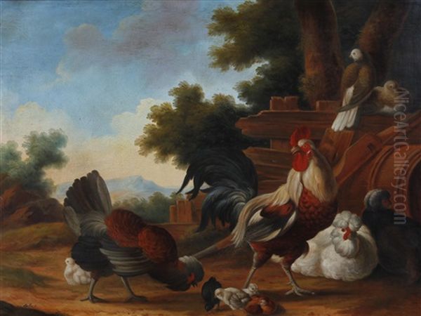 Exotic Birds In A Landscape (pair) - view 1