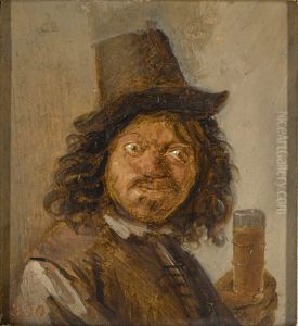 Portrait Of A Man Clasping A Drink