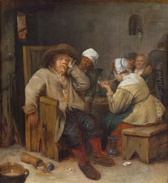 Bauerliche Gesellschaft In Einem Wirtshaus - view 1