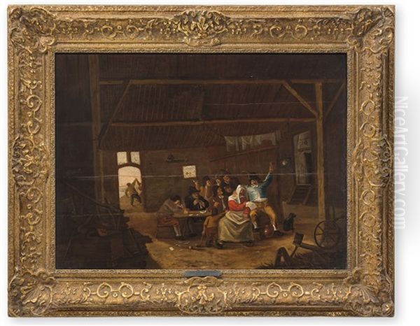 Scheune Mit Feiernder Und Musizierender Gesellschaft - view 1