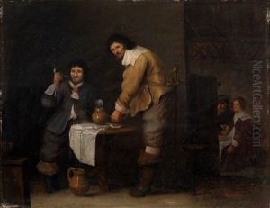 Smoking And Drinking Men In An Inn by Joos van Craesbeeck
