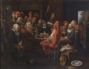 Joyeuse Assemblee Dans Une Auberge by Joos van Craesbeeck