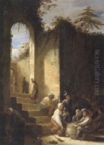 Soldaten Und Bauern In Einer Ruine Soldaten Und Bauern In Einer Ruine