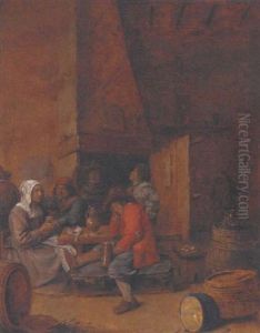 Peasant Drinking And Smoking In An Inn