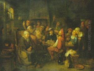 Interieur De Taverne Avec Buveurs Et Fumeurs by Joos van Craesbeeck