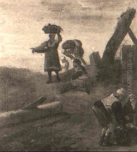 Fisherfolk On A Dune - view 1