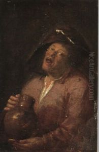A Boer Drinking From An Earthenware Jug