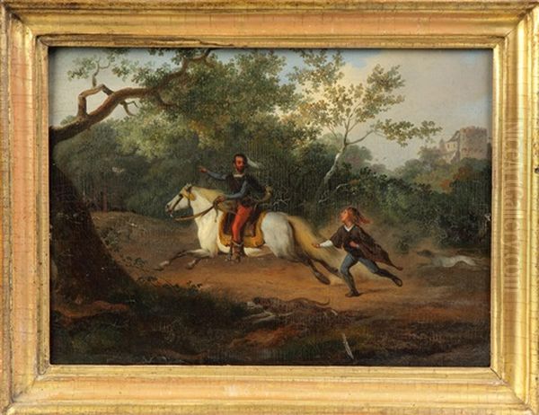 Horse Rider In Landscape - view 1