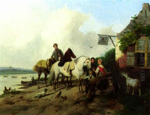 Horsemen Before A Country Tavern - view 1