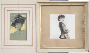 Ritratto Di Signora Con Cappello Piumato
