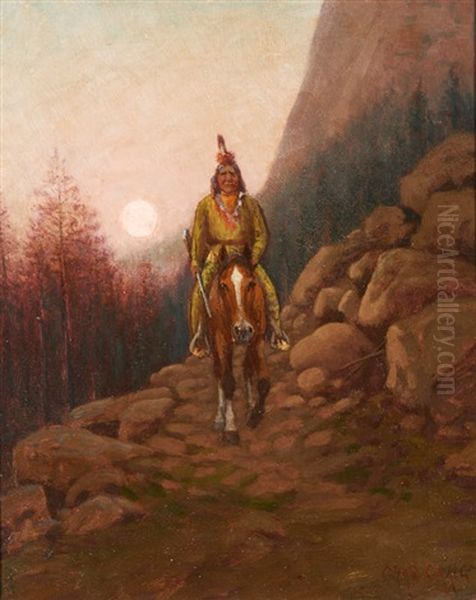 Indian On Horseback - view 1
