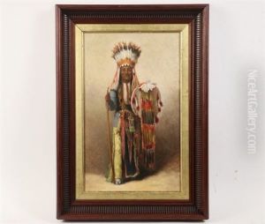 Portrait Of A Southern Ute Native American Chief by Charles Craig