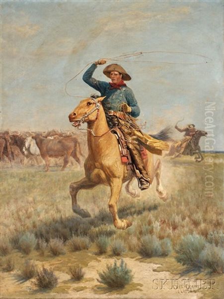 Cowboy Throwing Lasso - view 1