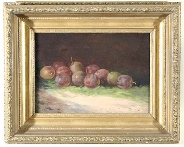 Still Life Of Grapes On Green Grass - view 1