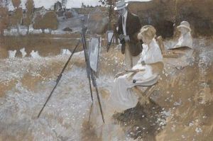 Stopping In Front Of Alameda Golden's Large Canvas He Gazed Uncomfortably On What She Had Wrought There