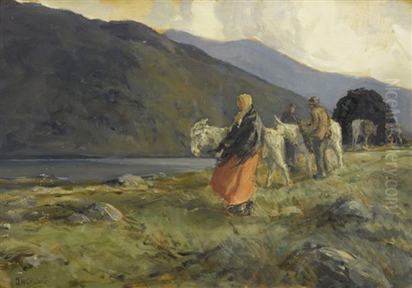 Bringing Home Turf, Leenane, Connemara - view 1