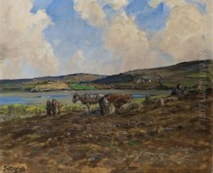 The Potato Harvest, Gweebara, Co.donegal by James Humbert Craig
