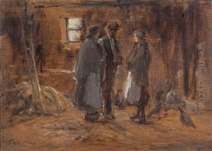 Gossiping In The Barn by James Humbert Craig