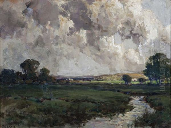A River Running Through A Pastoral Landscape - view 1
