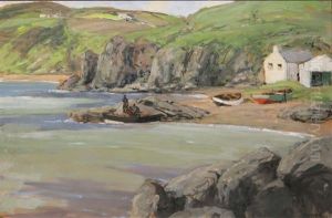 Salmon Port At Tor Head by James Humbert Craig