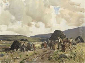 Loading The Turf, Co. Mayo by James Humbert Craig