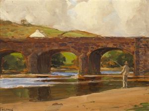 Flyfishing At Cushendall, County Antrim by James Humbert Craig