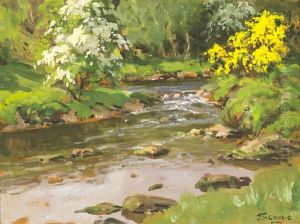 Spring, Wooded Riverscape by James Humbert Craig