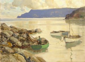 Bringing In The Nets, Cushendun by James Humbert Craig