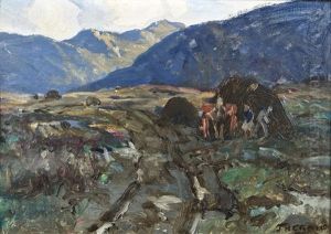 Collecting Turf, Glaneen, Cushendall