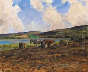 The Potato Harvest, Gweebarra, County Donegal by James Humbert Craig