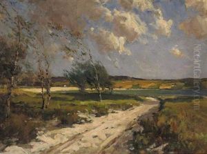 Windswept Trees By A Path To The Sea by James Humbert Craig