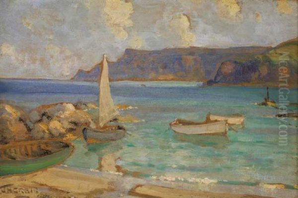 Sailboats At Cushendun, County Antrim - view 1