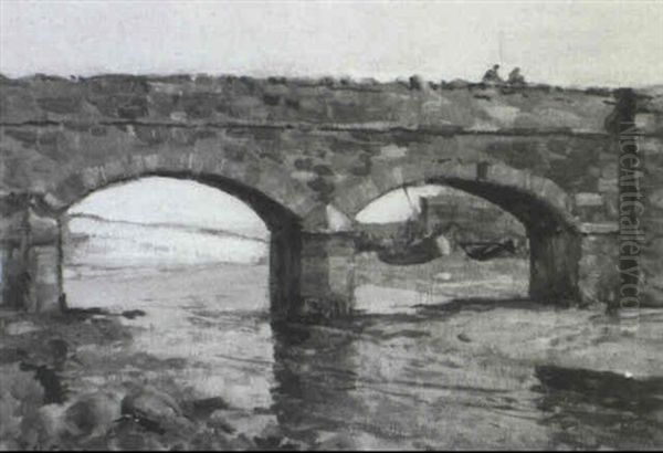 Anglers On A Bridge - view 1