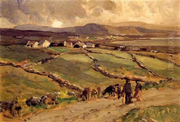 Herding Cows Near Malin Head - view 1