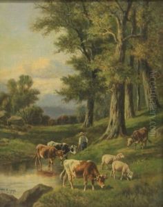 Landscape With Livestock by Thomas Bigelow Craig