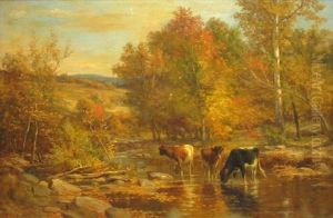 Fall Landscape With Cows by Thomas Bigelow Craig